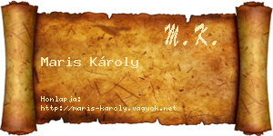 Maris Károly névjegykártya